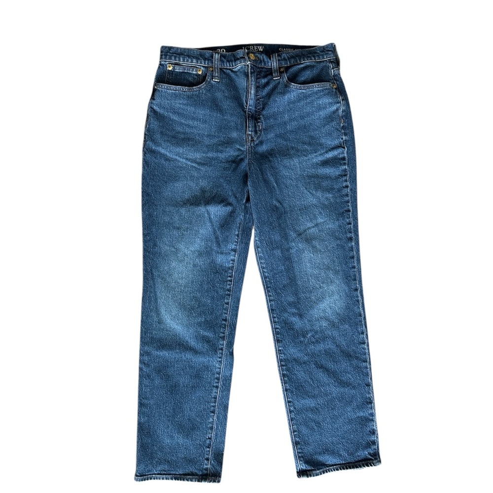 J. Crew Blue Classic Straight Blue Jeans Classic Style, Women’s 30